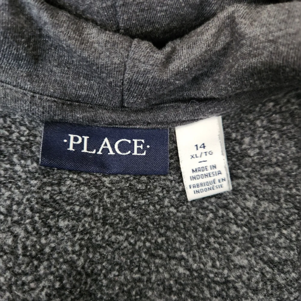 The Children's Place Zip Up Hoodie, GRAY - XL (14)